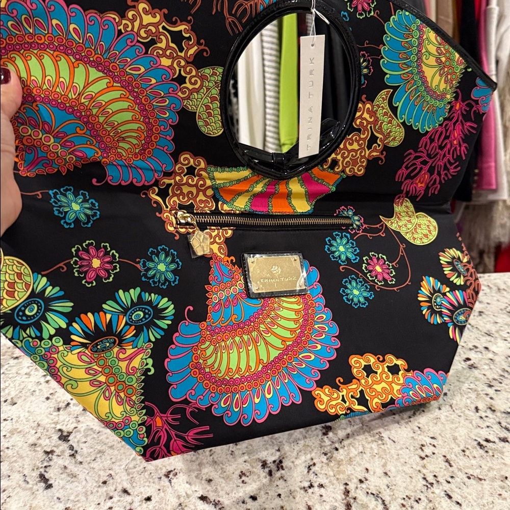 Trina Turk Multicolor Patterned Tote NWT!